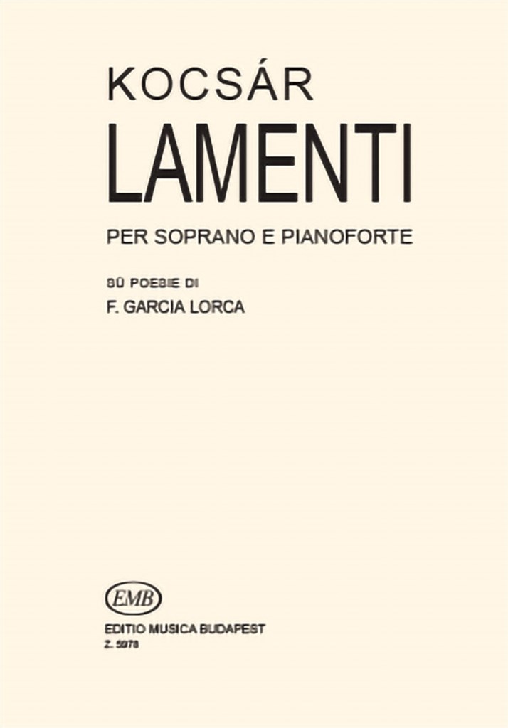Lamenti Nach Gedichten Von F. García Lorca